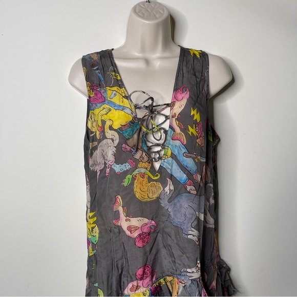 Zadig & Voltaire Tsukasa Ohtake cowboy theme Rory sleeveless dress RARE sz S - Picture 4 of 11